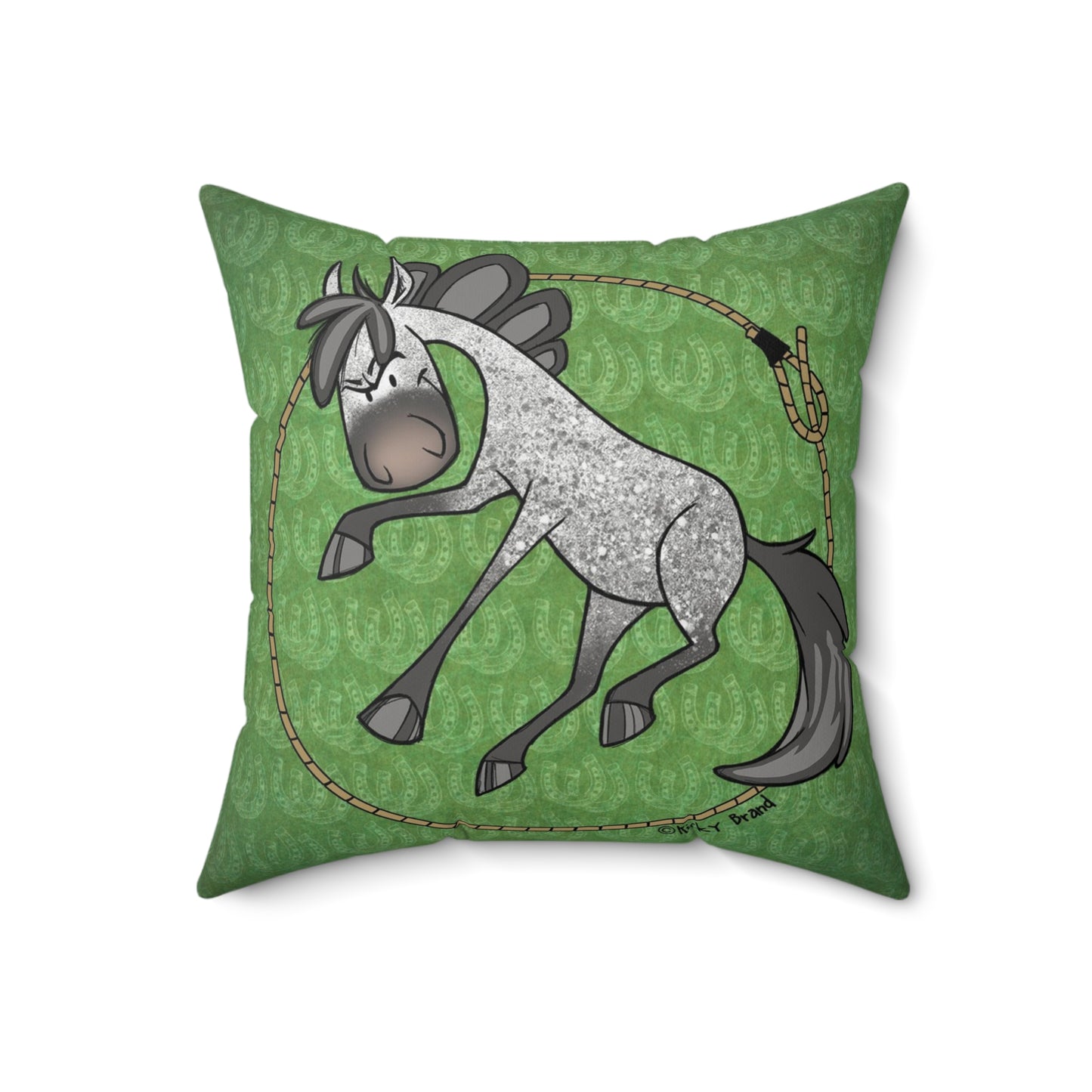 Sport Horse Roper Throw Pillow