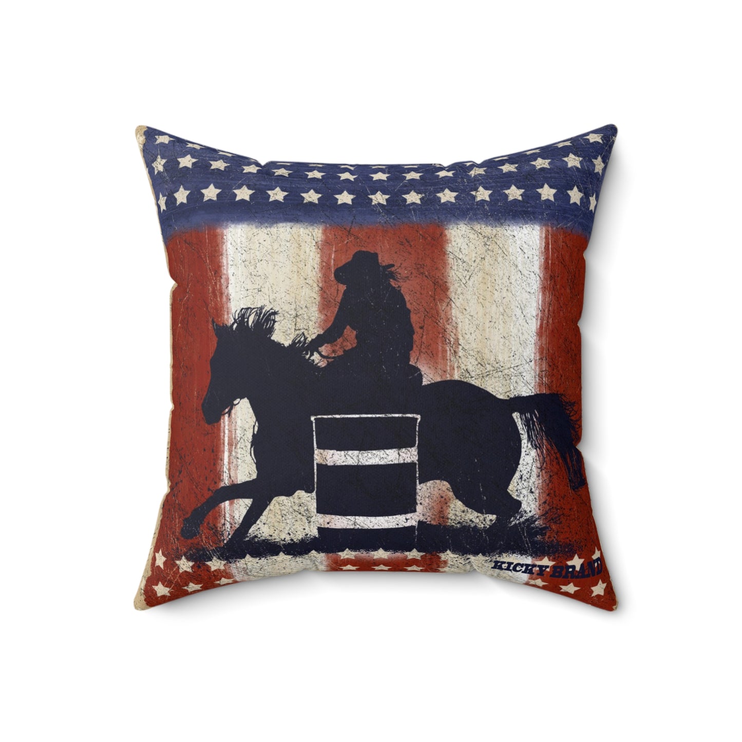 Red, White, & Barrels Throw Pillow